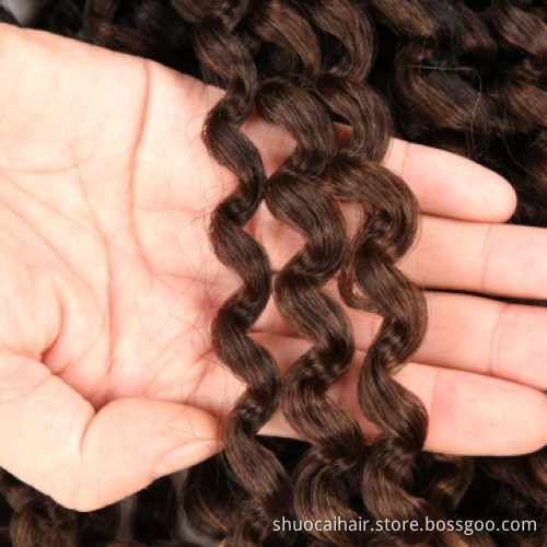 Passion Twist Hair Ombre Blonde Bohemian Water Wave Crochet Hair for Black Women Synthetic Braiding Hair Extension